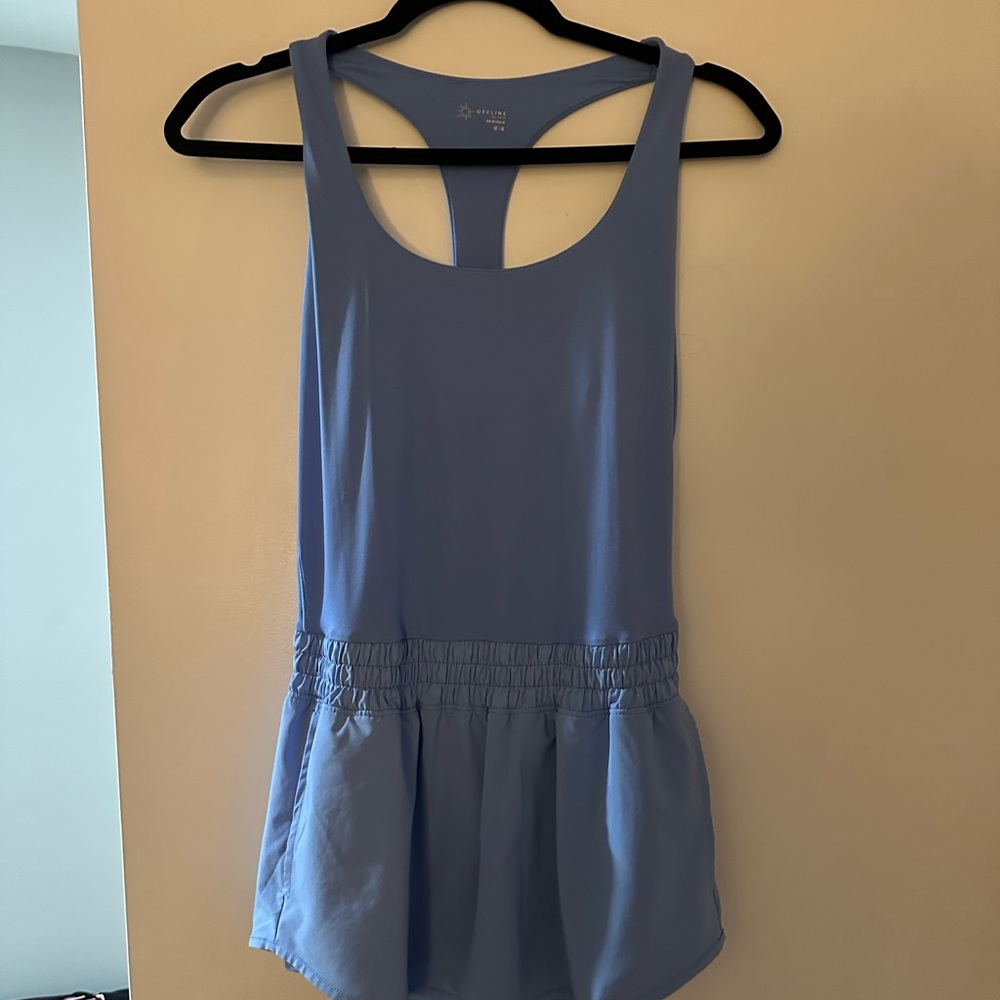 Aerie Offline Blue Romper